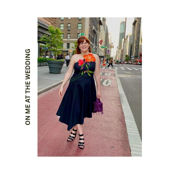 NWOT Yukiko Noritake x Anthropologie Asymmetrical Floral Midi Dress | US 16 - Picture 3 of 9